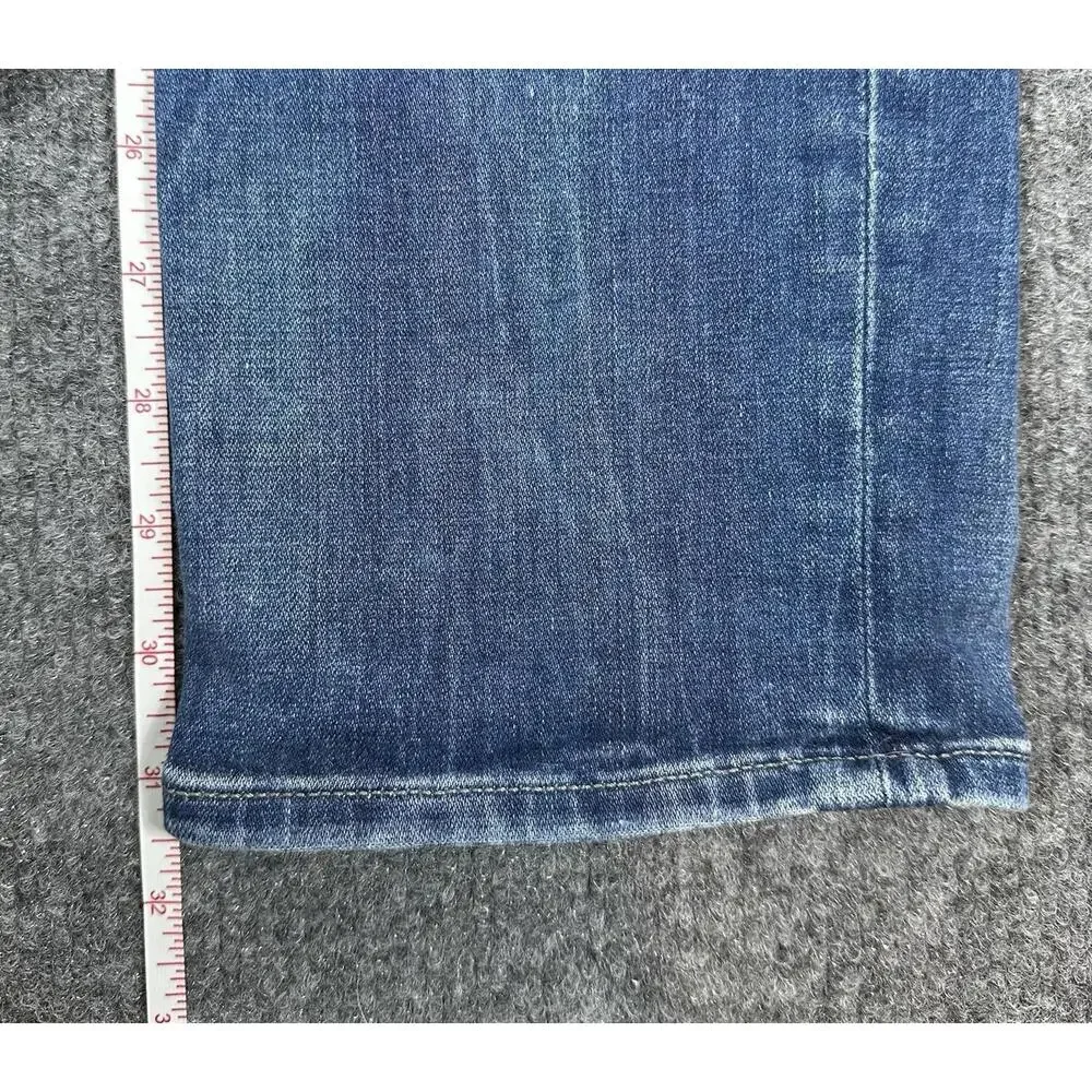 Mens TRUE RELIGION Geno Relaxed BIKER Slim MOTO 30‎ x 31.5 Blue DISTRESSED Jeans